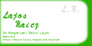 lajos maicz business card